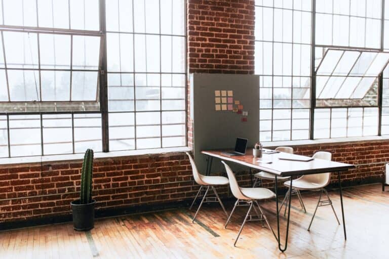 Industrial-style office space in the concept of 'How to Set Up a New Office After the Move'.